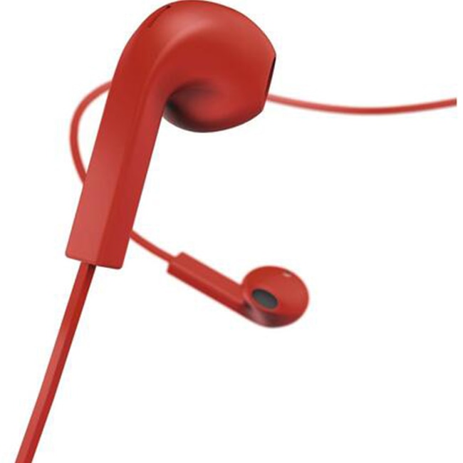 Casti cu microfon si Telecomanda pe fir Hama-184040, 1.2m lungime, 3.5 mm jack, Rosu