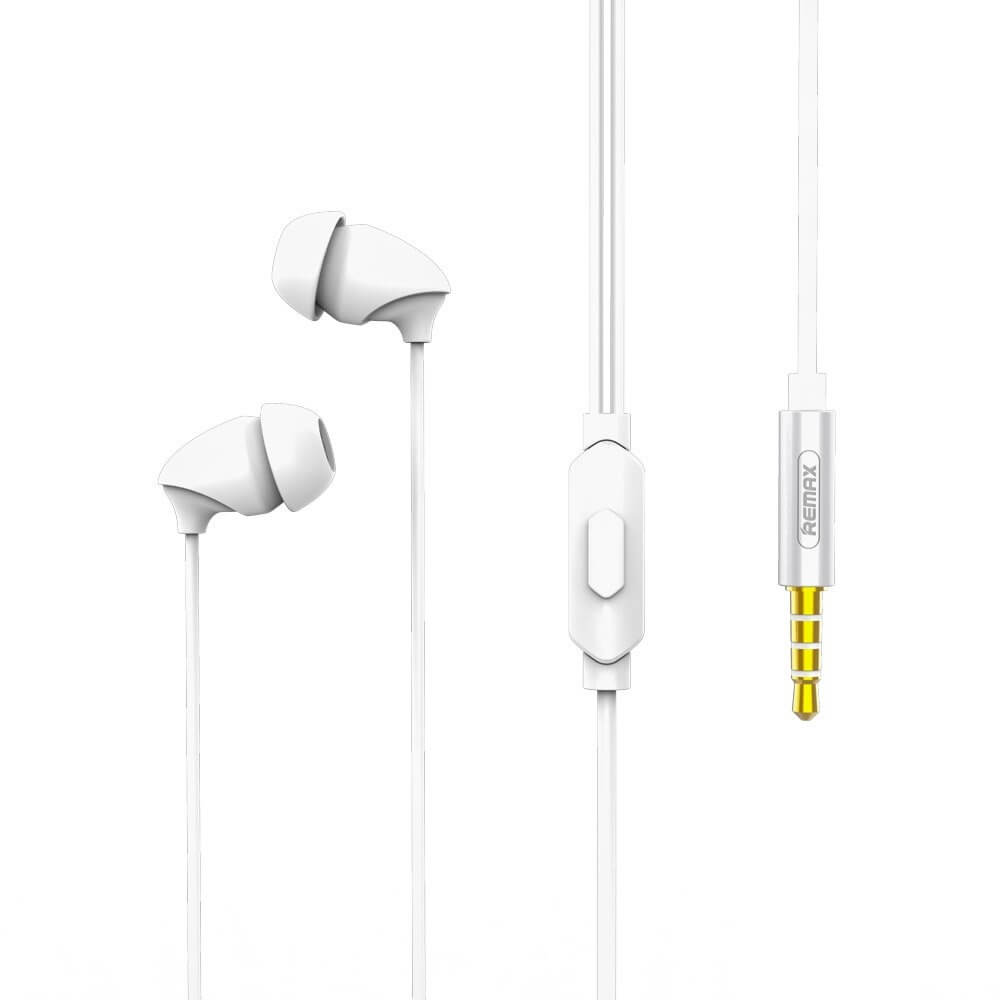 Casti In-Ear Remax Sleep RM-588, Mufa Mini Jack 3,5 mm, Cu Microfon si Controller, Alb