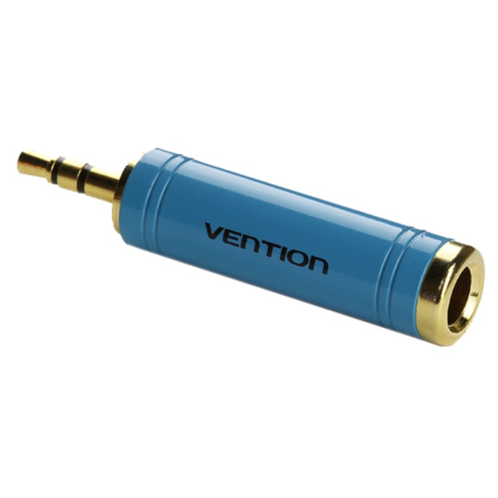 3,5 mm мъжки щепсел към 6,35 mm женски аудио адаптер съединител, Vention
