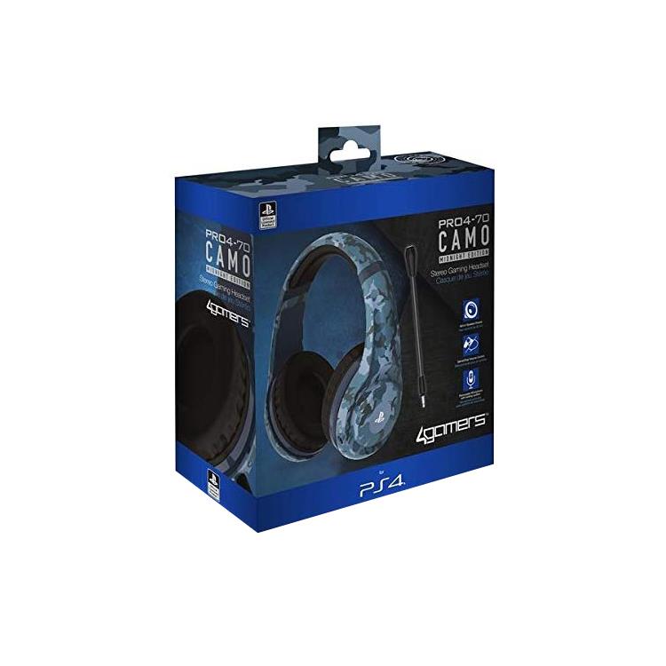 4gamers Pro4 70 Camo Stereo Headset Gaming Fejhallgató Midnight Edition Ps4 Emaghu 6889