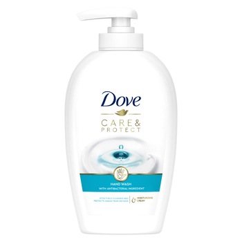 Sapun lichid Dove Original Care & Protect cu ingredient antibacterian, 250 ml Sapun lichid Dove Original Care & Protect cu ingredient antibacterian, 250 ml