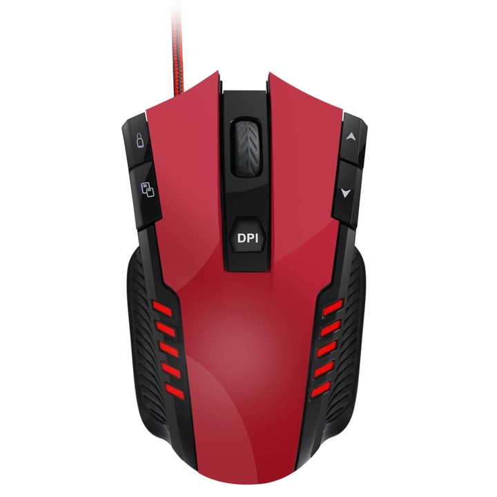 Програмируема гейминг мишка TeckNet GM269-V1 Wired Programmable Gaming Mouse, Червена
