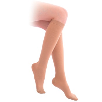 Ciorapi compresivi pana la genunchi (inchis la degete), Marime L, Compresie moderata 20-30