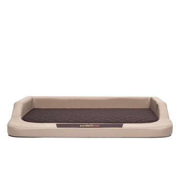 Pat pentru caini cu spuma de memorie, Bej/maro, Hobbydog - 2XL, 120x80cm Pat pentru caini cu spuma de memorie, Bej/maro, Hobbydog - 2XL, 120x80cm