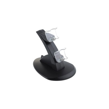 Stand Dual Pentru Controller PS4, Dock De Incarcare Cu LED, Negru Stand Dual Pentru Controller PS4, Dock De Incarcare Cu LED, Negru