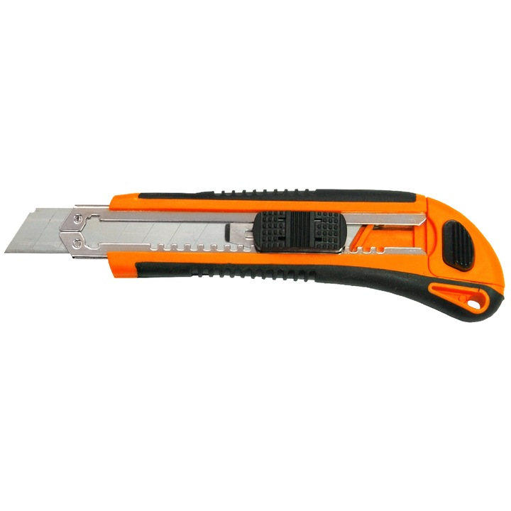 Cutter 3 Lame 0288 EvoTools, cu lama 100 x 18mm si maner plastic + TPR 150mm