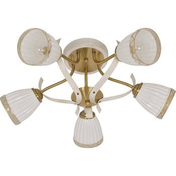 Lusta Klausen Zoe 5, Bronz/Alb, KL 3039, E14, 5x7W Lusta Klausen Zoe 5, Bronz/Alb, KL 3039, E14, 5x7W