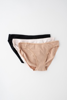 GAP, Set de chiloti clasici - 3 perechi, Negru/maro/roz GAP, Set de chiloti clasici - 3 perechi, Negru/maro/roz