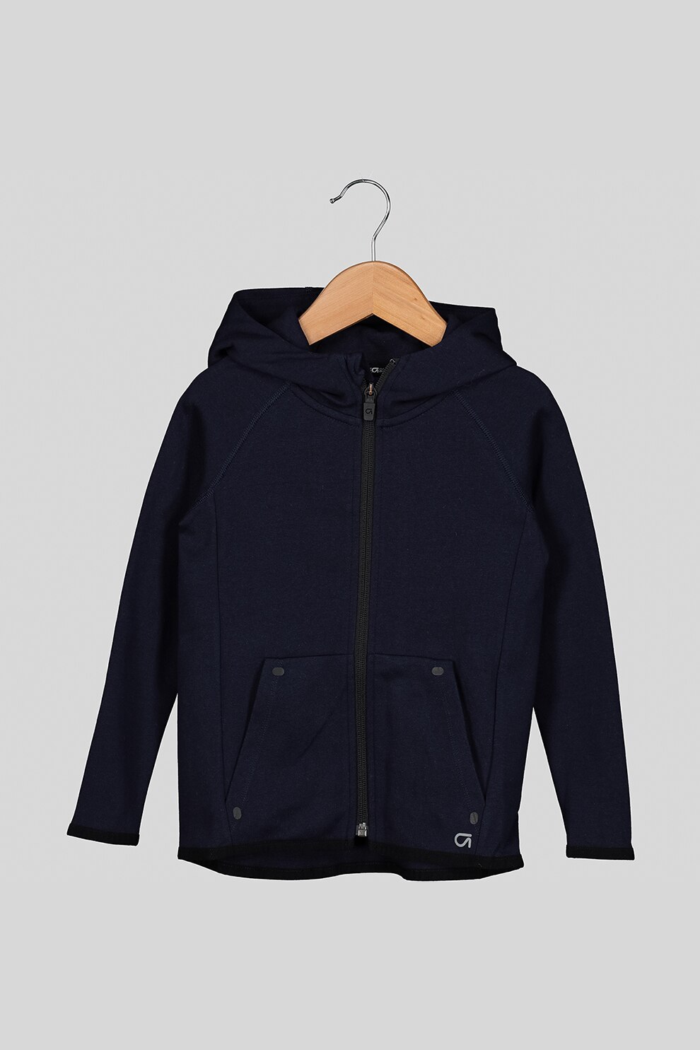 GAP, Hanorac din amestec de bumbac cu fermoar, Bleumarin inchis