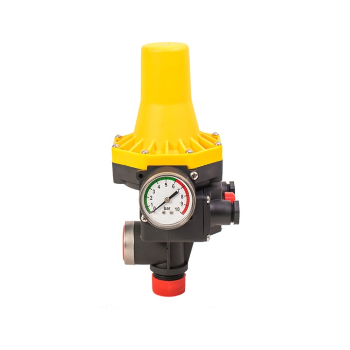Prescontrol electric Micul Fermier, cu reglaj de presiune, debit 10 m3/h, galben