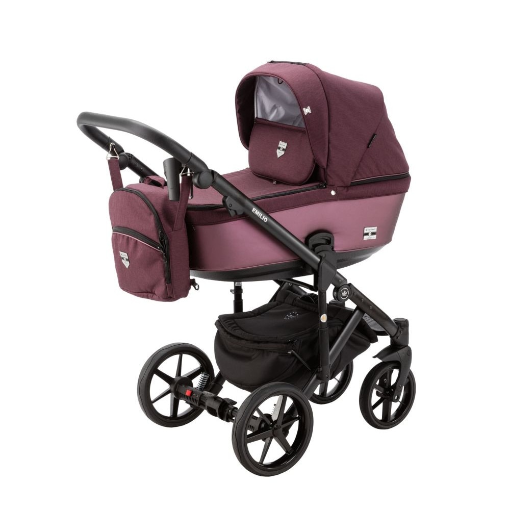 Carucior copii 3 in 1 Emilio Adamex Burgundy EM274