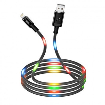 Cablu de date XO - NB108, USB - Apple (Lightning), 2.1A, 1m, Negru Blister Cablu de date XO - NB108, USB - Apple (Lightning), 2.1A, 1m, Negru Blister