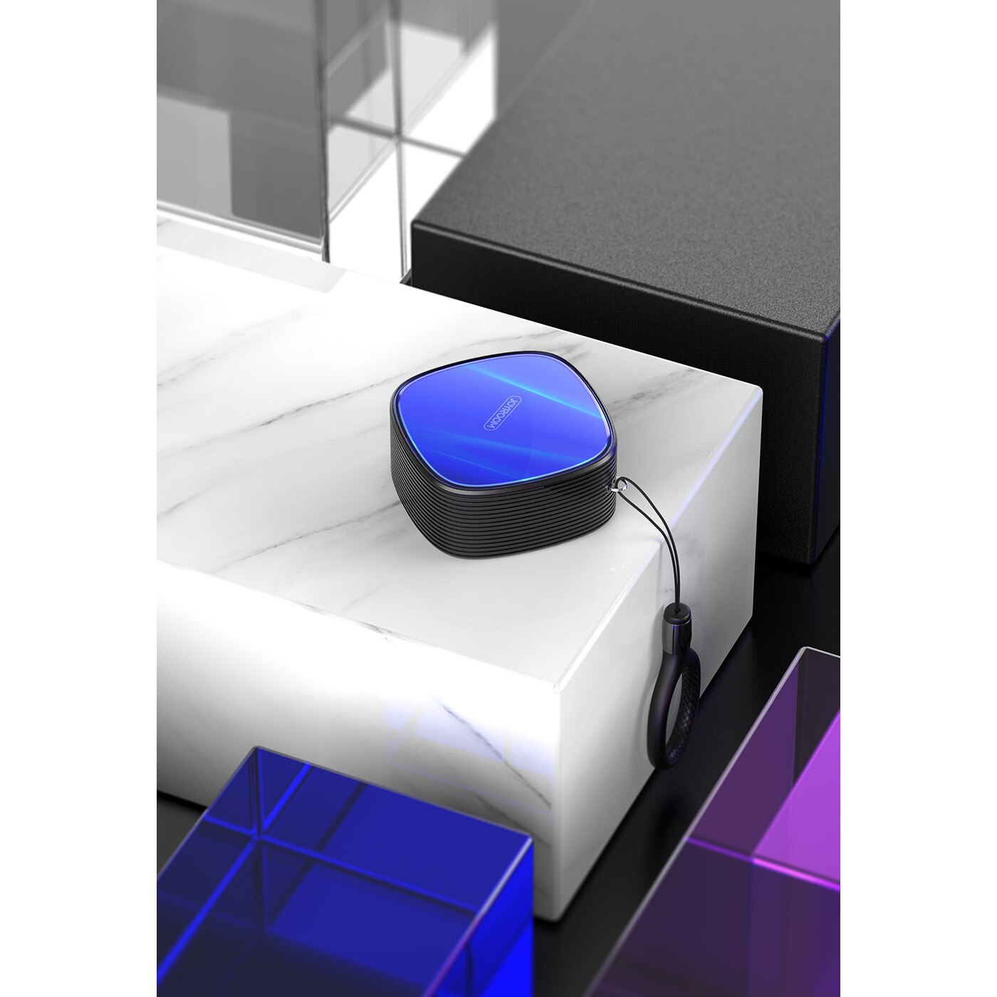 Cablu de date 3in1 Joyroom, tip breloc, extensibl, portabil, USB-C, Micro-USB, Lightning - Albastru