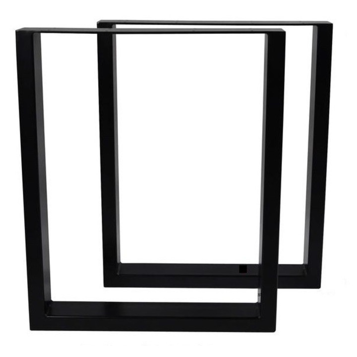 Set 2 bucati Picioare masa metal, model Clasic, 73x71 cm, Negru