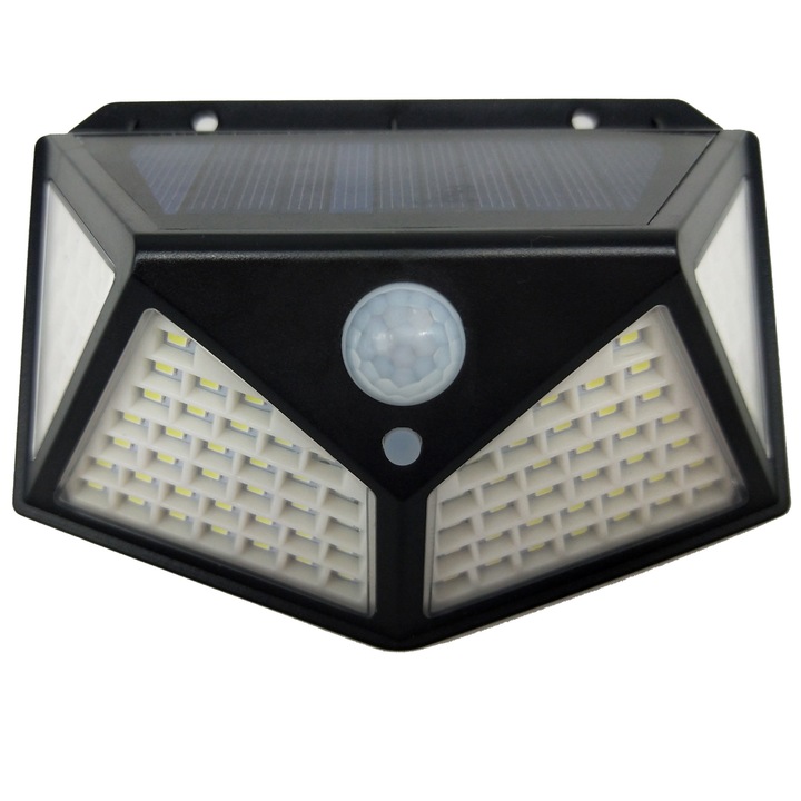 Aplica Solara LED cu Senzor de Miscare, 3 Moduri Iluminare, 4W, 280 lm, IP44