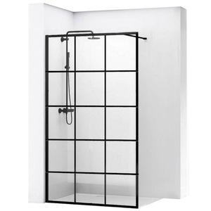 Perete Dus Walk In 120cm Sticla Securizata 8 Mm Finisaj Negru Ego Bler 1 Emag Ro