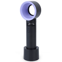 Mini ventilator portabil, ergonomic, compatibil cu orice telefon, tableta, laptop, negru