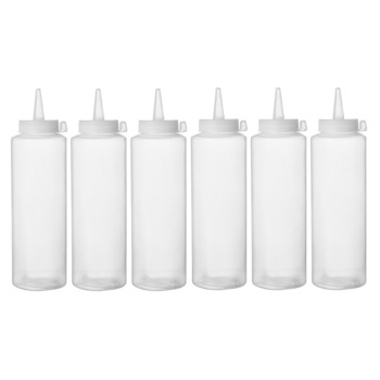 Dozatoare sos, transparente, 260 ml, set 6 bucati Dozatoare sos, transparente, 260 ml, set 6 bucati