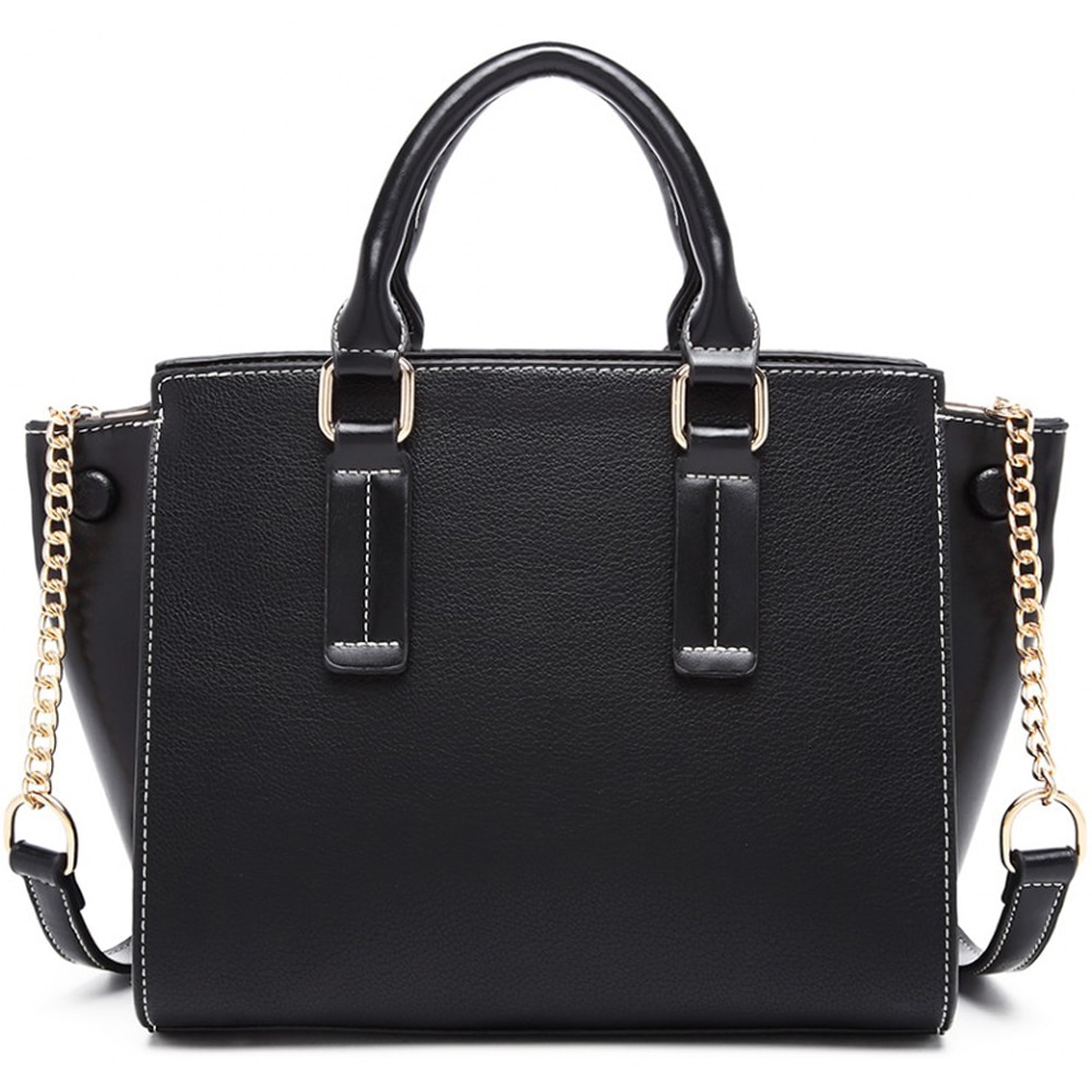 Geanta de mana, pentru dama, piele ecologica LG1975BK Negru