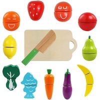 set de taiat din lemn cu legume fructe peste cutit si tocator incluse piese unite cu scai 13 piese multicolor imagen 18_0_
0
