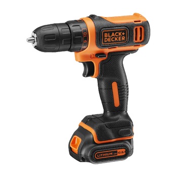 Bormasina Black & Decker, 10.8 V, acumulator 1 x 1.5 Ah, 12.5 Nm, mandrina 10 mm Bormasina Black & Decker, 10.8 V, acumulator 1 x 1.5 Ah, 12.5 Nm, mandrina 10 mm