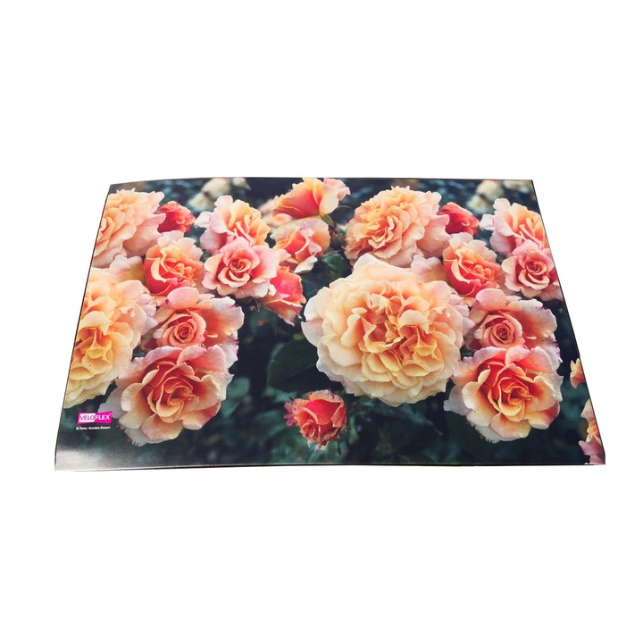 Suport protectie birou, PVC, trandafiri, Veloflex