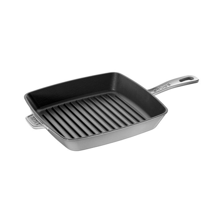 26 cm-es, négyzet alakú grill típusú serpenyő, > - Staub