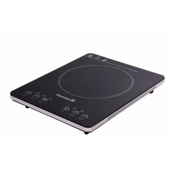 Plita electrica Hausberg HB-1525GR, Gri, 2000W, Un arzator, Touch Screen Plita electrica Hausberg HB-1525GR, Gri, 2000W, Un arzator, Touch Screen