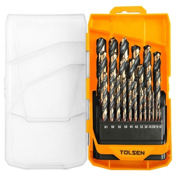 Set de 25 de burghie HSS negru si aur (Industrial) Set de 25 de burghie HSS negru si aur (Industrial)