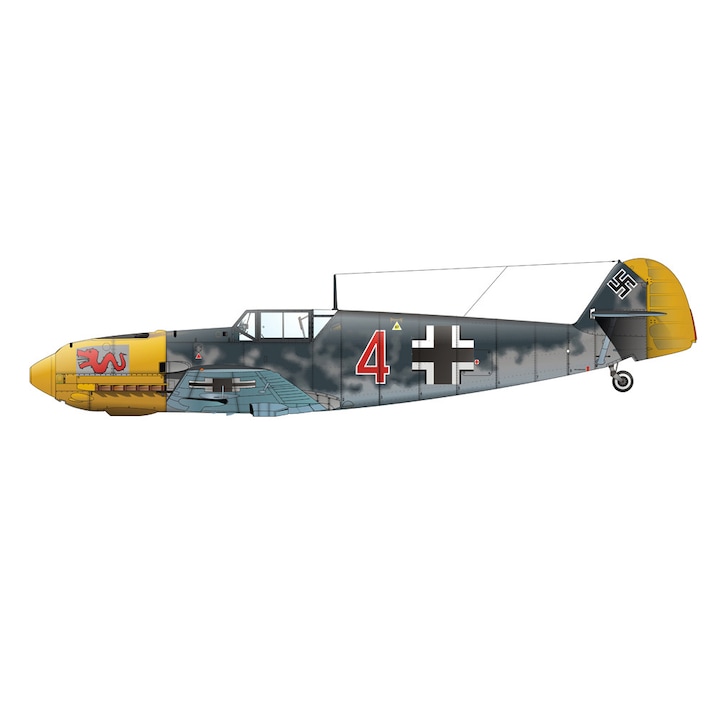 Macheta aeromodele de construit Tamiya Messerschmitt Bf 109 E3 1:72 TAM 60750