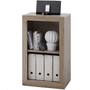 Raft Office CAN CAN, 51x 84x37 cm, 1 polita, front Alb, laterale Stejar- San Remo Raft Office CAN CAN, 51x 84x37 cm, 1 polita, front Alb, laterale Stejar- San Remo
