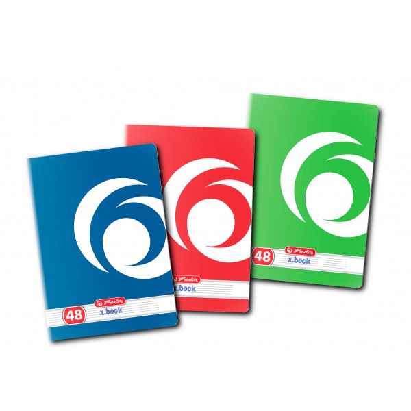 Set 10 caiete Herlitz Rainbow A4, Dictando, 48 File