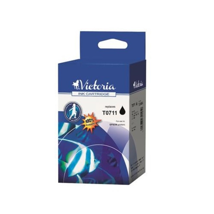 T07114011 Tintapatron Stylus D78, D92, D120 nyomtatókhoz, VICTORIA, fekete, 7,4ml