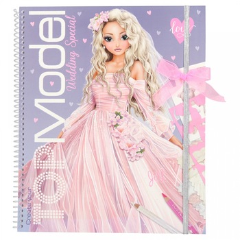 Carte de colorat si autocolante Top Model rochia de mireasa 23.5x28x1.5cm Carte de colorat si autocolante Top Model rochia de mireasa 23.5x28x1.5cm