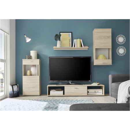 Living Cena, 203x190x38 cm, 4 piese, culoare Sonoma
