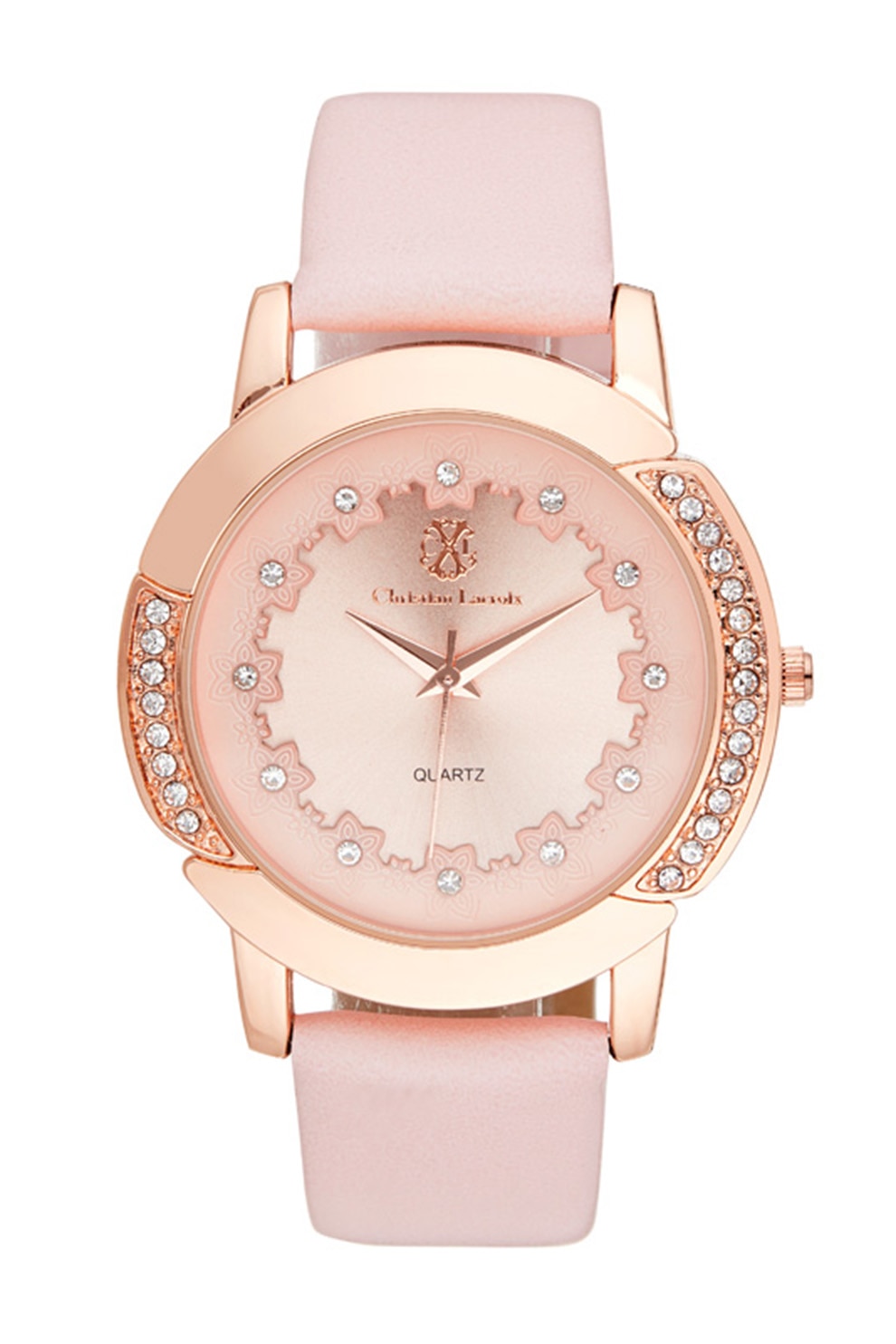 Christian Lacroix, Ceas decorat cu cristale, Roz pastel/Auriu rose