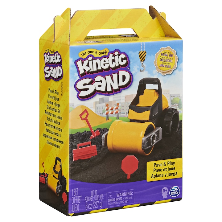 Set Kinetic Sand - Pave and play, cu accesorii, 227g