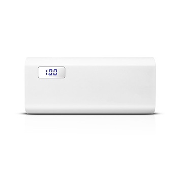 Power bank alb, 12500mAh, max 2.1A, display cu procent baterie Power bank alb, 12500mAh, max 2.1A, display cu procent baterie