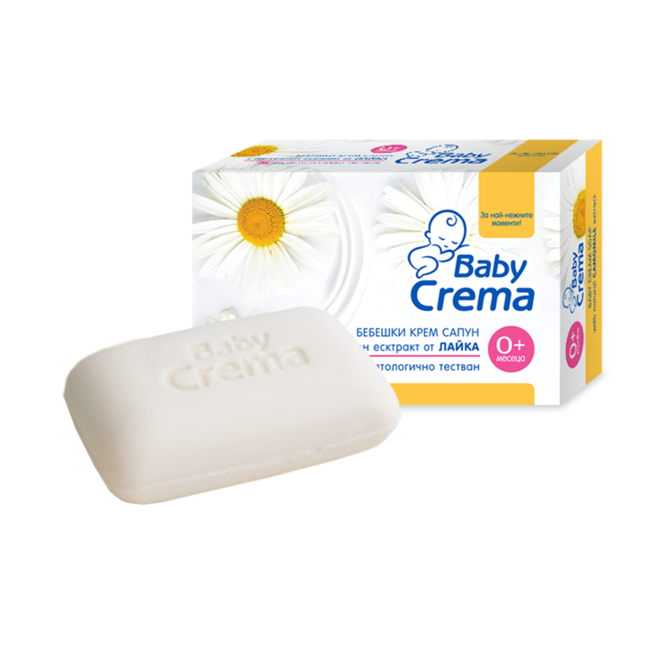 Бебешки крем сапун Baby Crema, С овлажняващо и успокояващо действие, Лайка, 75гр