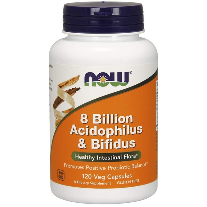 NOW Foods - 8 Billion Acidophilus & Bifidus - 120 kapszula