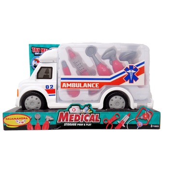 Set Jucarie Salamandra Kids Ambulanta si Accesorii Medicale Set Jucarie Salamandra Kids Ambulanta si Accesorii Medicale
