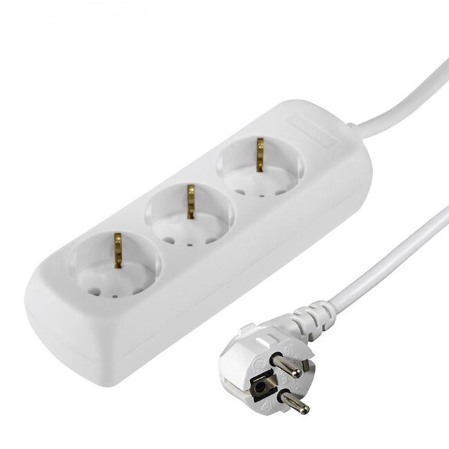 Prelungitor Hama 108842, 3 prize, Protectie Copii, 3 m Lungime, Alb