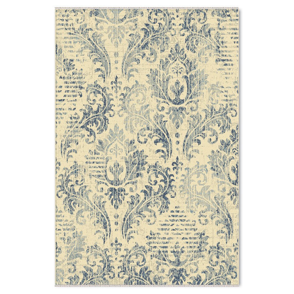 Covor sintetic Atlas R 8805-1-43733, 120x155 cm, Albastru / Bej, Model Vintage Modern