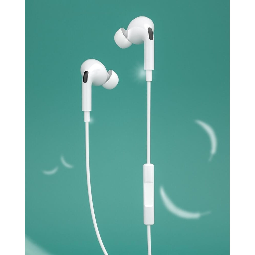 Casti Stereo Remax Wk Design Cu Mufa Lightning Compatibile Cu iPhone, Albe - Y31