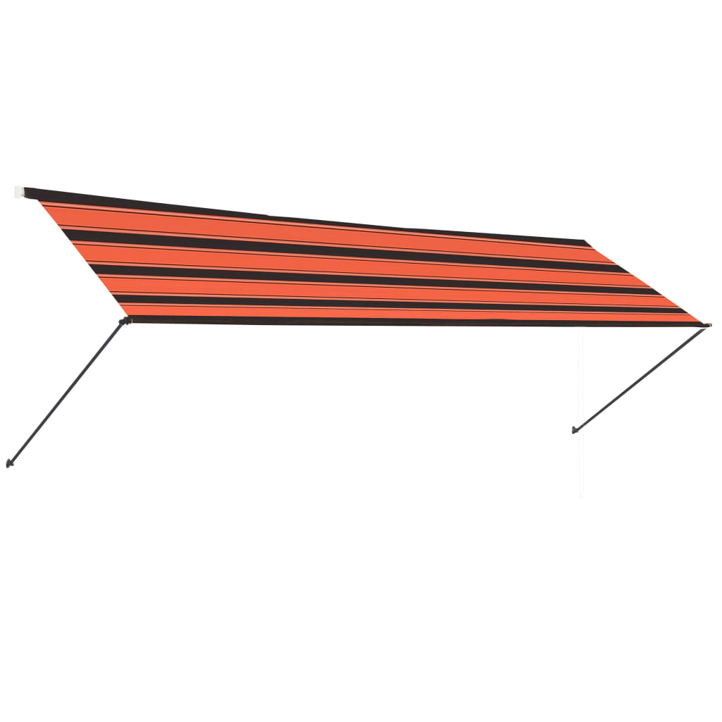 Copertina retractabila cu LED pentru fereastra, vidaXL, Textil/Polipropilena, 300 x 150 cm, Portocaliu/Negru