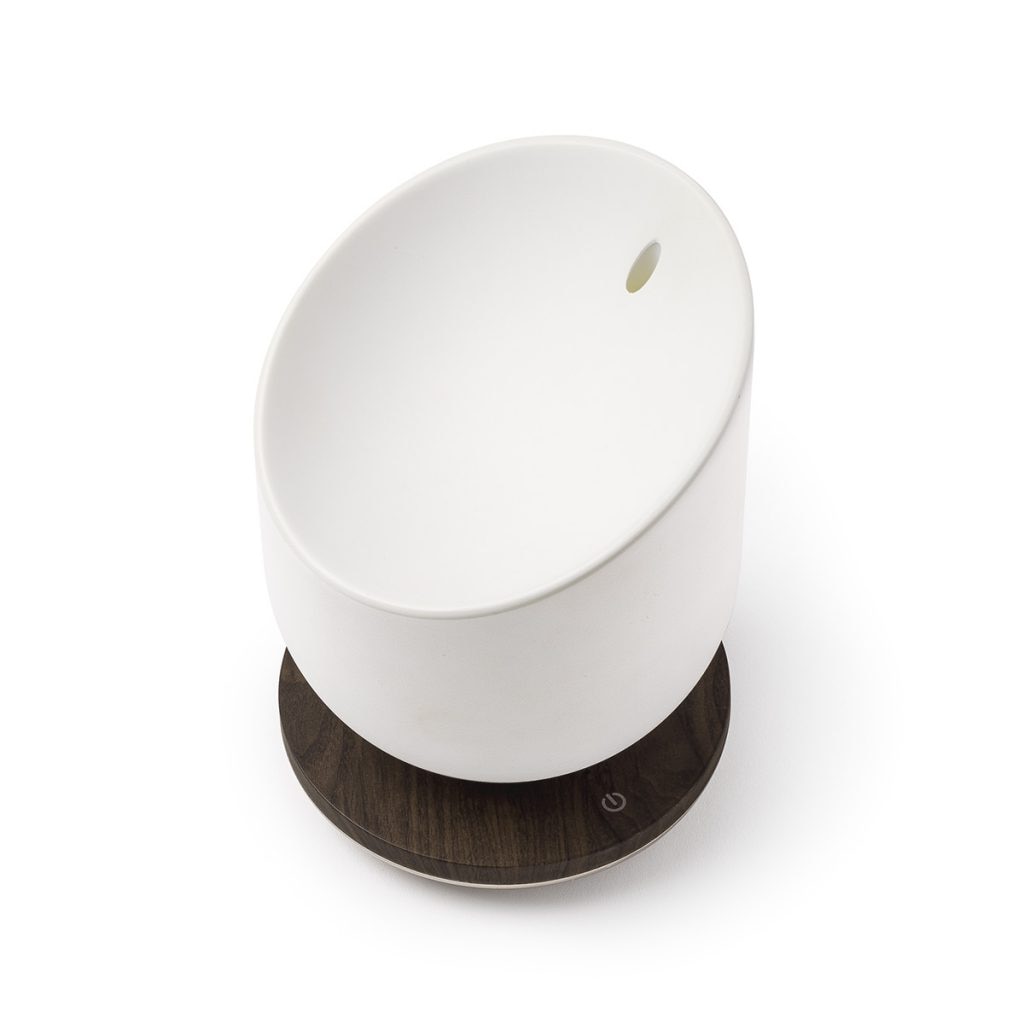 Difuzor de arome Lexon, Miami Scent Aroma Vaporizer, tehnologie avansata ultrasunete, incarcare USB, design minimalist, program 10/12 h, alb/maro
