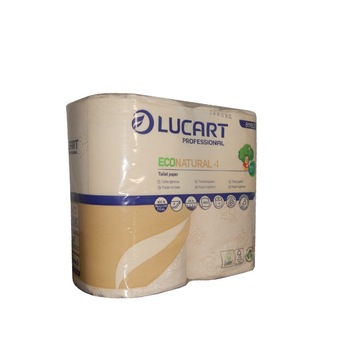 Pachet 4 role hartie igienica Lucart Econatural , 2 straturi , 44 m Pachet 4 role hartie igienica Lucart Econatural , 2 straturi , 44 m