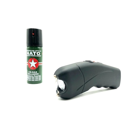 Kit autoaparare format din Electrosoc Cheetah si Spray paralizant NATO 60ml