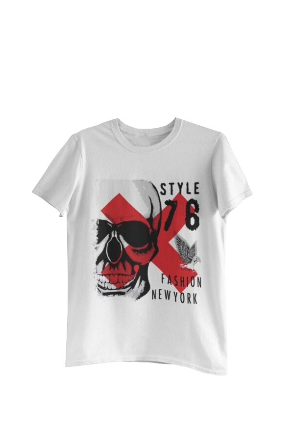 Tricou cu imprimeu New York Skull