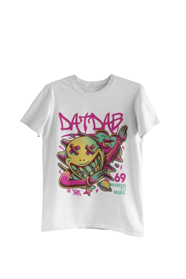 Tricou cu imprimeu Mission to Mars, Alb